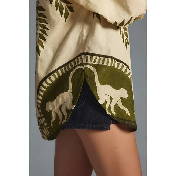 Eugenia Fernández Rihad Monkey Print Buttondown Blouse - Picture 4 of 7